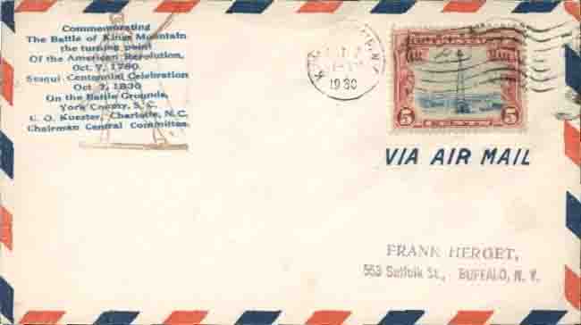 Envelope with commemorative stamp from 1930